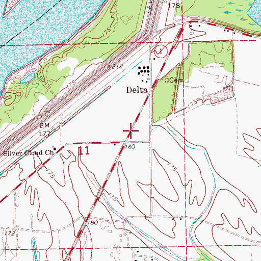 Topographic Map of Gerald (historical), MS