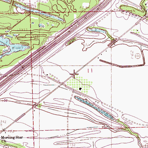 Topographic Map of Gold Dust Plantation (historical), MS