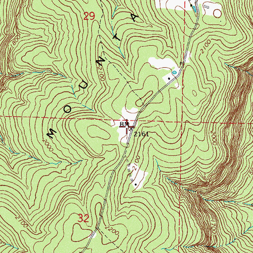 Topographic Map of Cave Mountain, AR