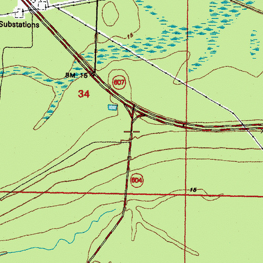 Topographic Map of Westonia (historical), MS