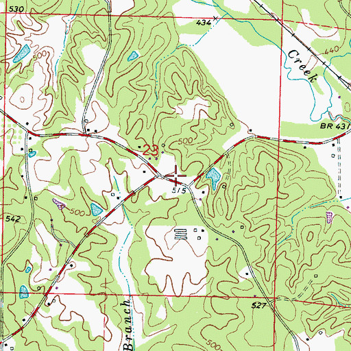 Topographic Map of Bissaasha (historical), MS