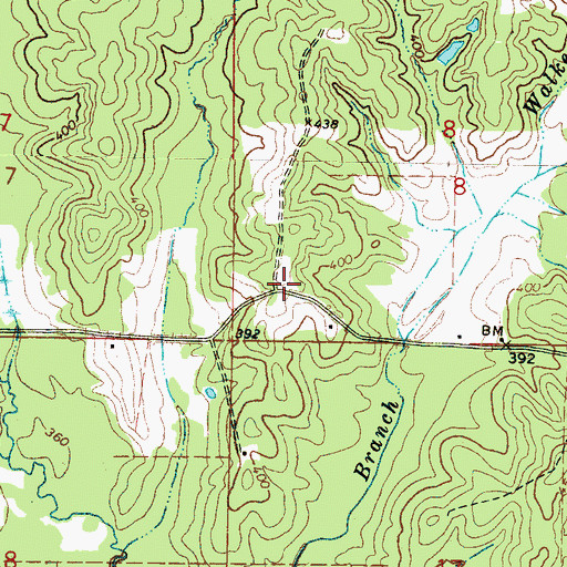 Topographic Map of Chunky (historical), MS