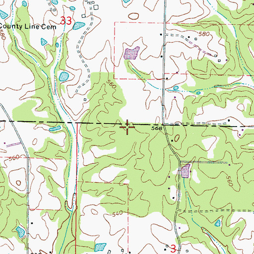 Topographic Map of Oka Hullo (historical), MS