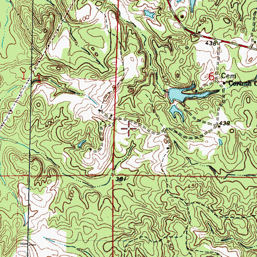 Topographic Map of Tallow (historical), MS