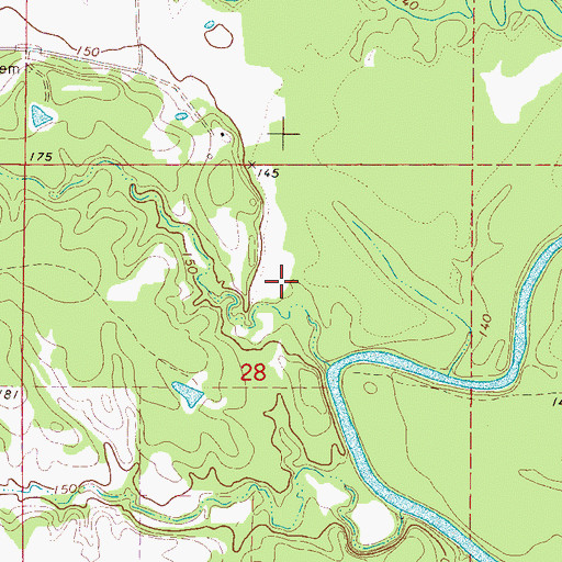 Topographic Map of Brooklyn (historical), MS