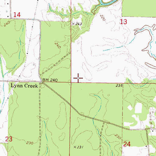 Topographic Map of Cedar Grove Church (historical), MS