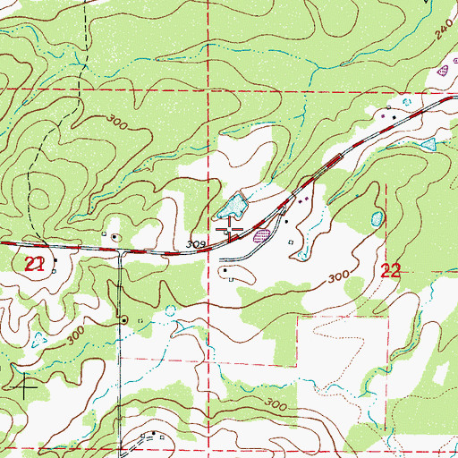 Topographic Map of Clearman, MS