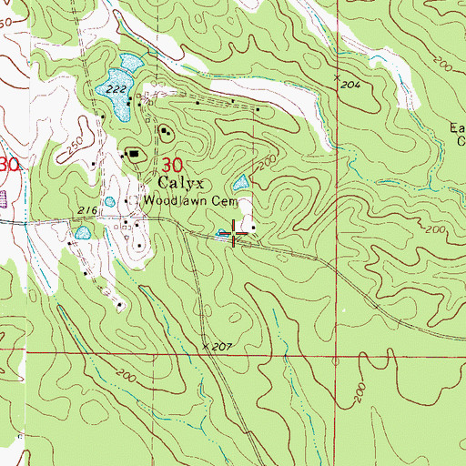 Topographic Map of Field Plantation (historical), MS