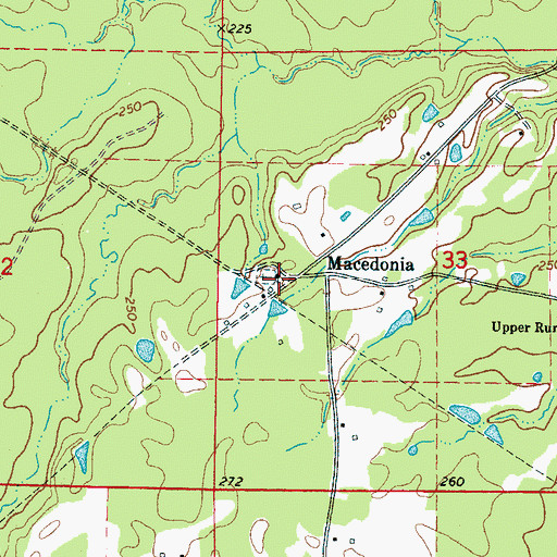 Topographic Map of Macedonia Church, MS