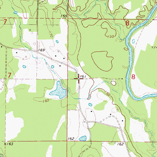 Topographic Map of Mohegan (historical), MS
