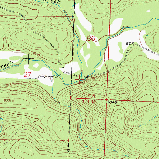 Topographic Map of Cedar Creek, AR