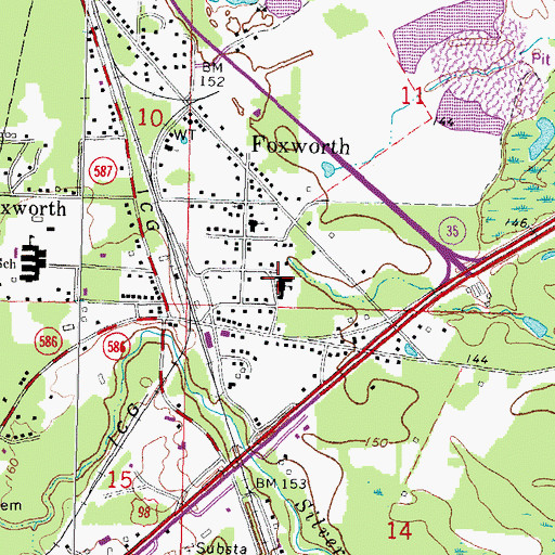 Topographic Map of West Marion Primary School, MS