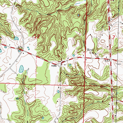 Topographic Map of Haw Pond (historical), MS