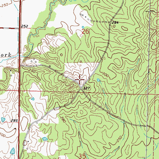 Topographic Map of Story (historical), MS
