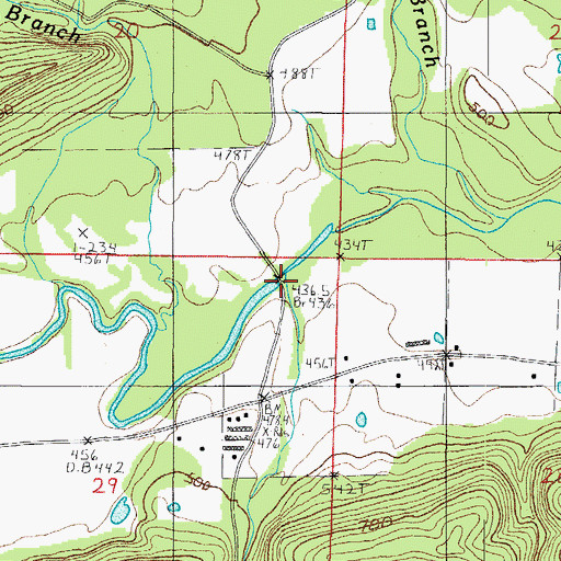 Topographic Map of Cedar Creek, AR