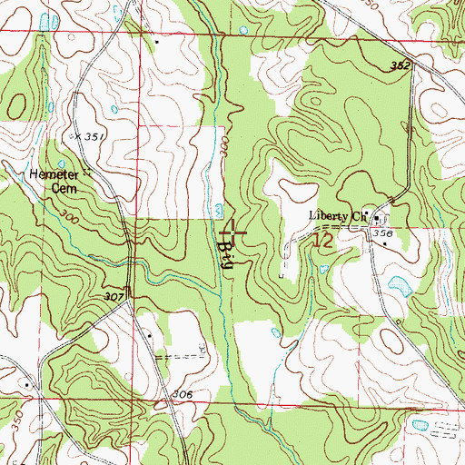 Topographic Map of Big Swamp, MS