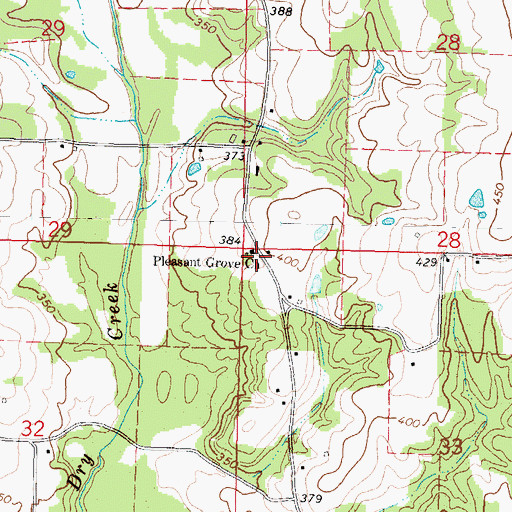 Topographic Map of Black Jack School (historical), MS