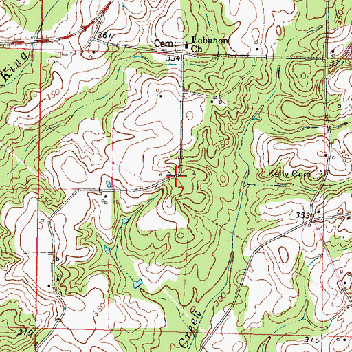 Topographic Map of Bryan School (historical), MS