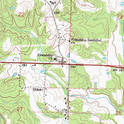 Topographic Map of Friendship, MS