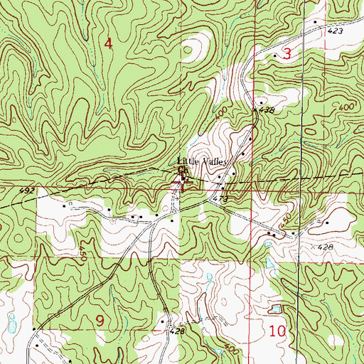 Topographic Map of Lilly Valley School (historical), MS