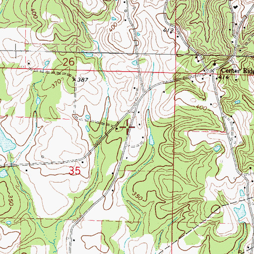 Topographic Map of McDonald, MS