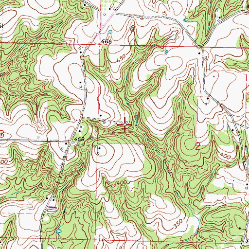 Topographic Map of Moscos School (historical), MS