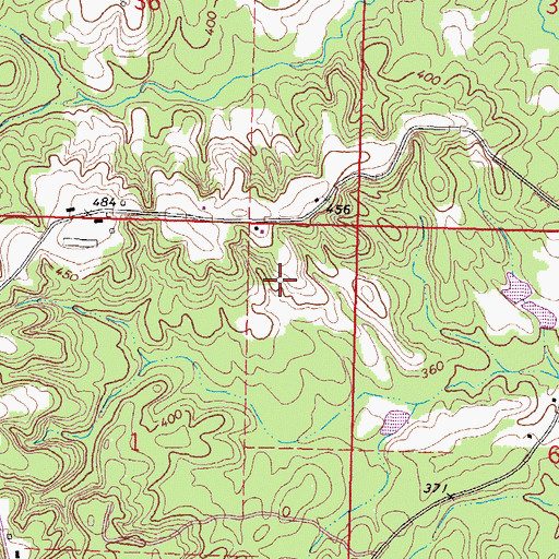 Topographic Map of Mount Olive First Baptist Church, MS
