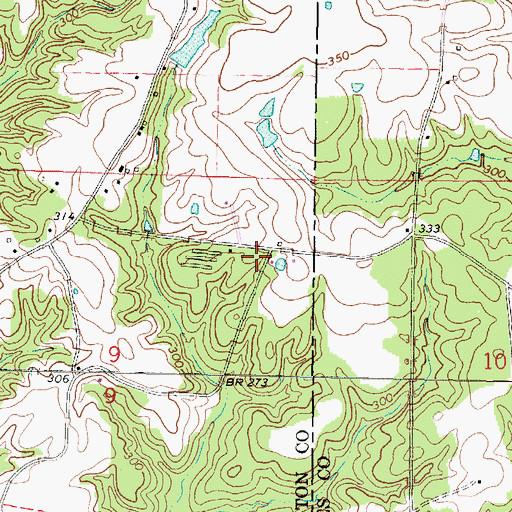 Topographic Map of Oak Grove Line School (historical), MS