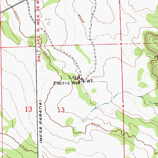 Topographic Map of Little Electric Well, AZ