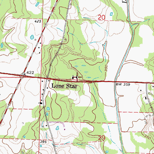 Topographic Map of Sleigo Presbyterian Church, MS
