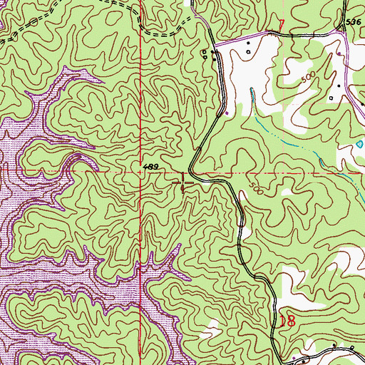 Topographic Map of Billingsley School (historical), MS
