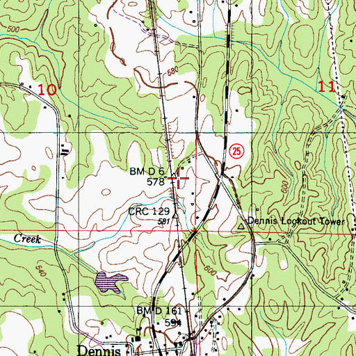 Topographic Map of Foster School (historical), MS