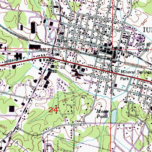 Topographic Map of Iuka Normal Institute (historical), MS