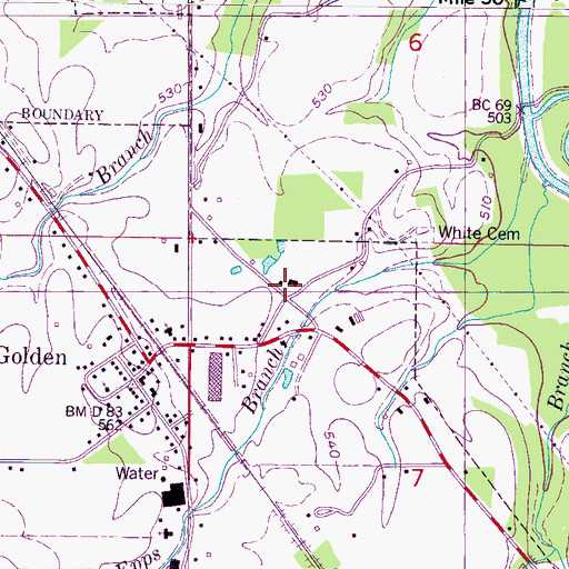 Topographic Map of Martin School (historical), MS