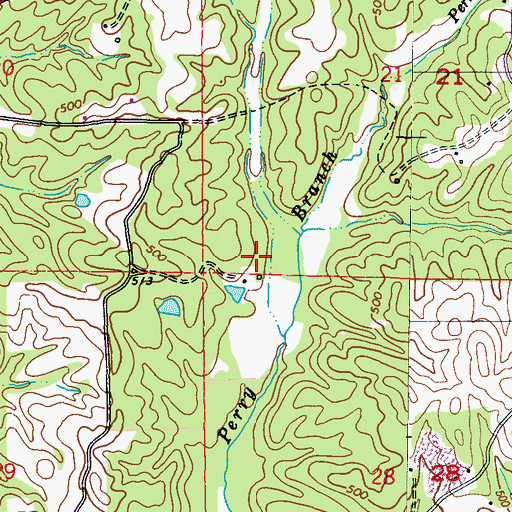 Topographic Map of Mineral Springs School (historical), MS