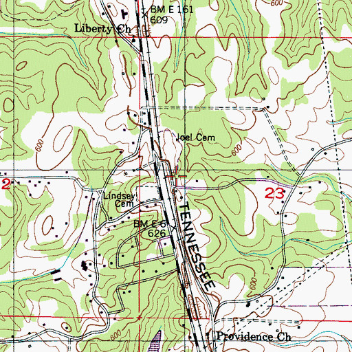 Topographic Map of Mount Pisgah Methodist Protestant Church (historical), MS