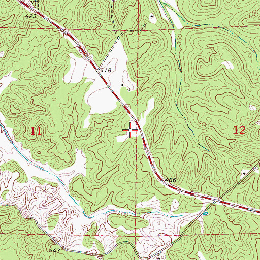 Topographic Map of Center Point (historical), MS