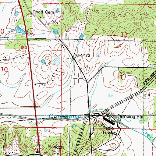 Topographic Map of Conehoma School (historical), MS