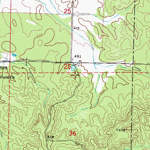 Topographic Map of Edgefield School (historical), MS