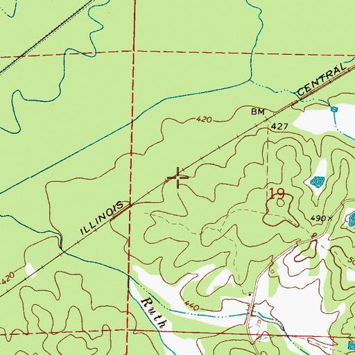 Topographic Map of Hannah Plantation (historical), MS