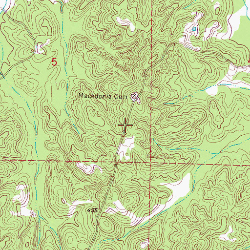 Topographic Map of Macedonia (historical), MS