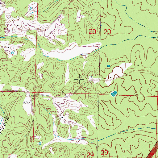 Topographic Map of McCord Cemetery, MS