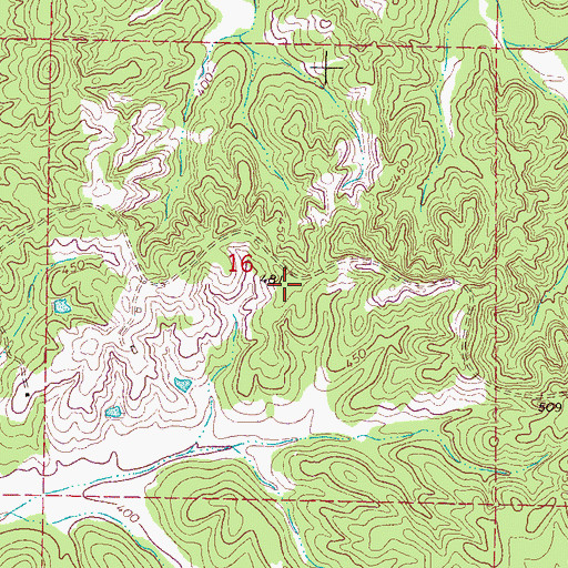 Topographic Map of Midway School (historical), MS