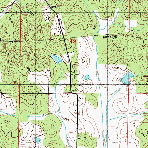 Topographic Map of Morgan School (historical), MS