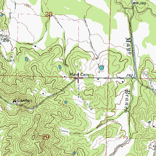Topographic Map of Mount Herman, MS