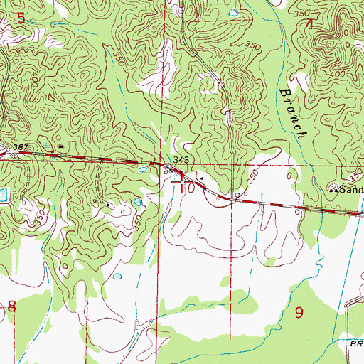 Topographic Map of North Center School (historical), MS