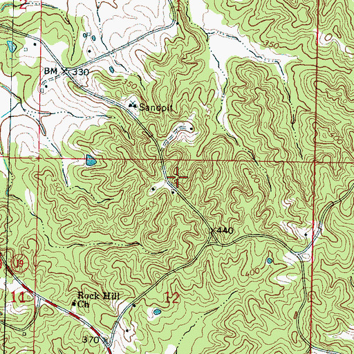 Topographic Map of Northwest School (historical), MS