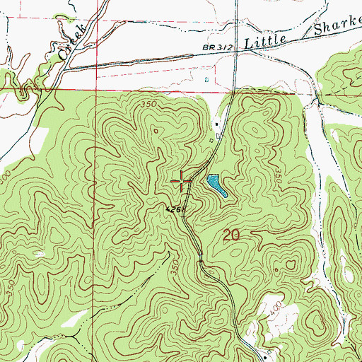Topographic Map of Oakland School (historical), MS