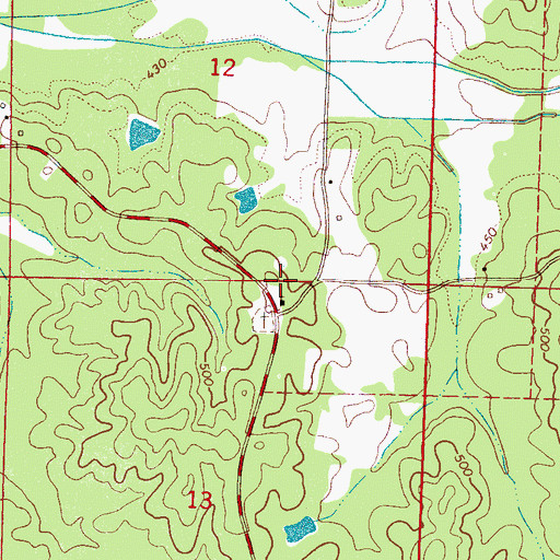 Topographic Map of Tabernacle (historical), MS