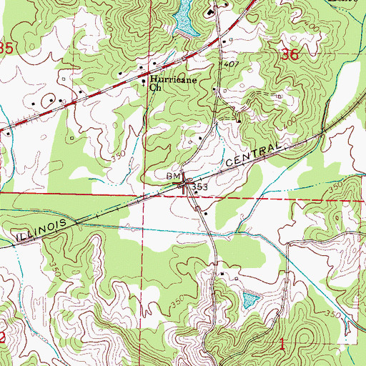 Topographic Map of Thweatt (historical), MS